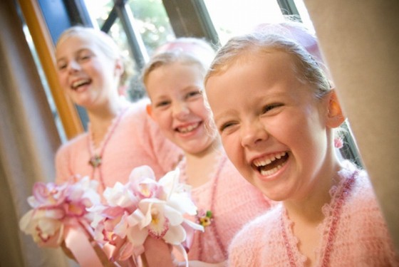 Gorgeous flower girls at Paula and Blair's wedding - front right daughter Maddie