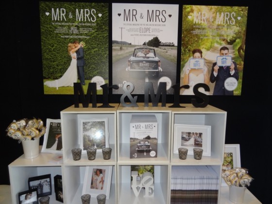 Our Mr & Mrs magazine stand, ready and waiting