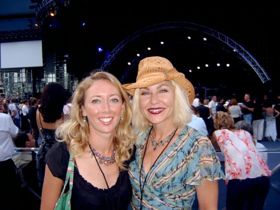 Miranda and Rosie Hall (Jerry's twin sister) at the Who Concert in Monaco