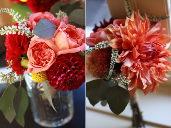 Fall dahlia bouquets